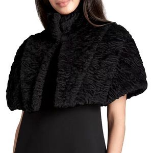 Tahari ASL Faux Fur Capelet